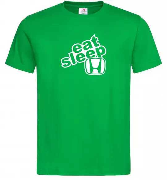 Мужская футболка Eat Sleep Honda Зеленый фото
