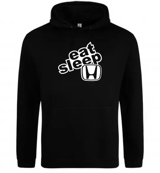 Женская толстовка (худи) Eat Sleep Honda Черный фото