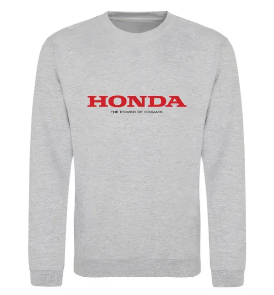 Свитшот Honda power of dreams Серый меланж фото