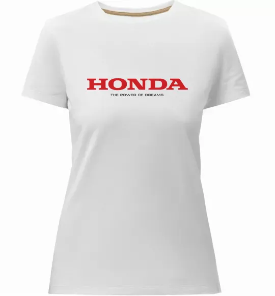 Женская премиум футболка Honda power of dreams Белый фото