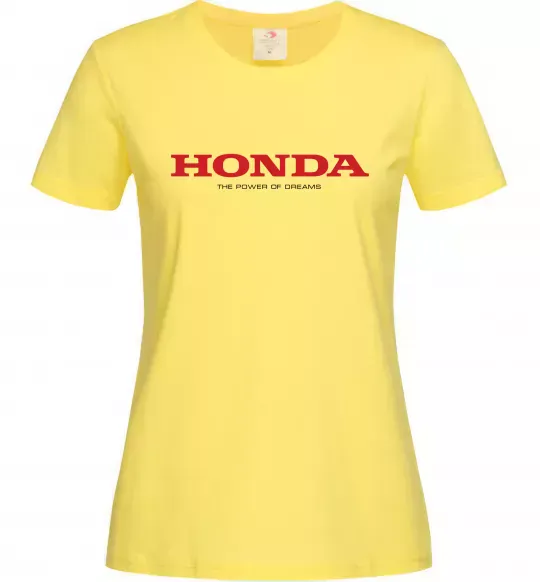 Жіноча футболка Honda power of dreams Лимонний фото