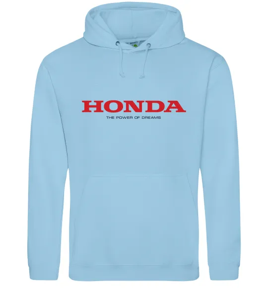 Мужская толстовка (худи) Honda power of dreams Голубой фото