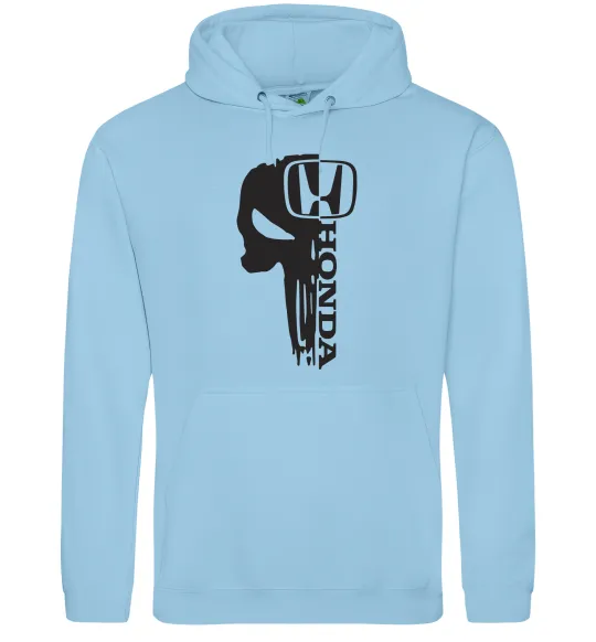 Чоловіча толстовка (худі) Honda skull Блакитний фото