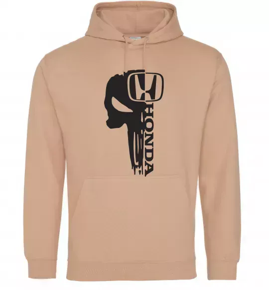 Жіноча толстовка (худі) Honda skull Пісочний фото