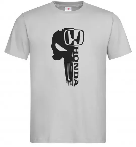 Чоловіча футболка Honda skull Сірий фото