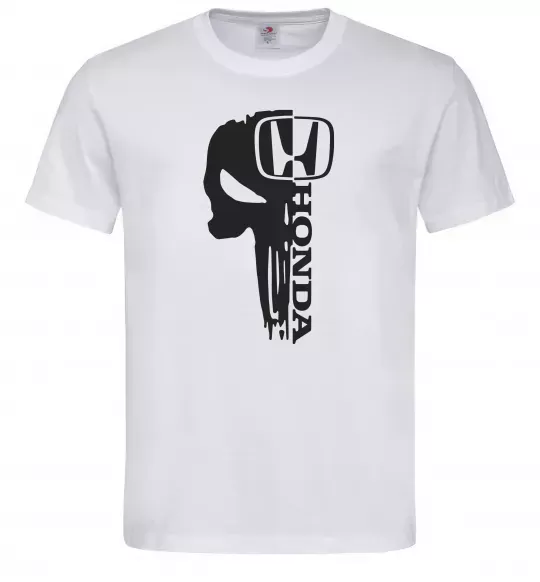 Чоловіча футболка Honda skull Білий фото