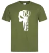 Чоловіча футболка Honda skull Оливковий фото