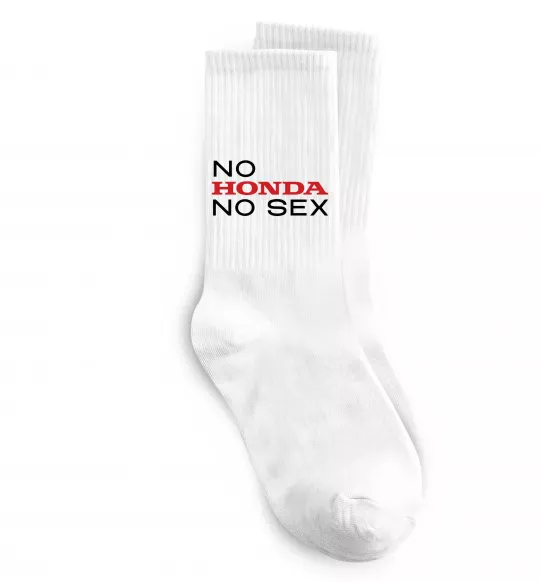 Шкарпетки No Honda. No Білий фото