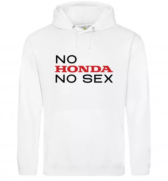 Женская толстовка (худи) No Honda. No Белый фото