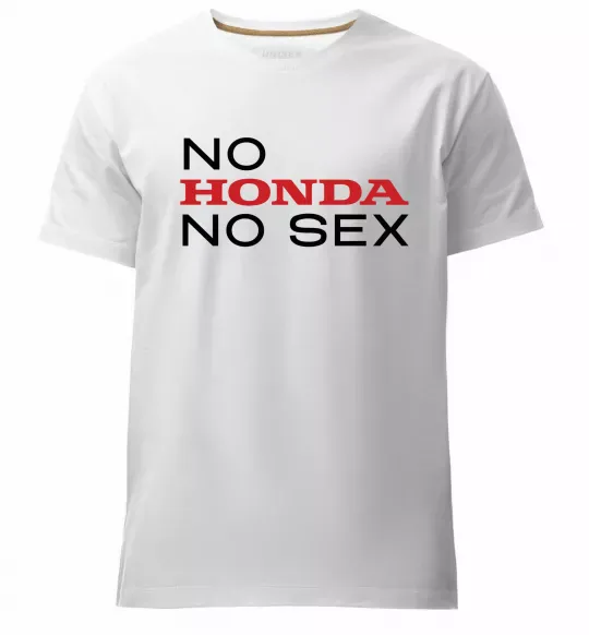 Чоловіча преміум футболка No Honda. No Білий фото