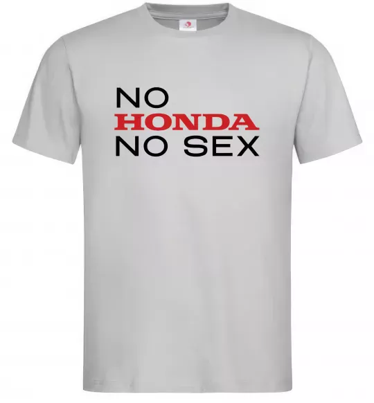 Мужская футболка No Honda. No Серый фото