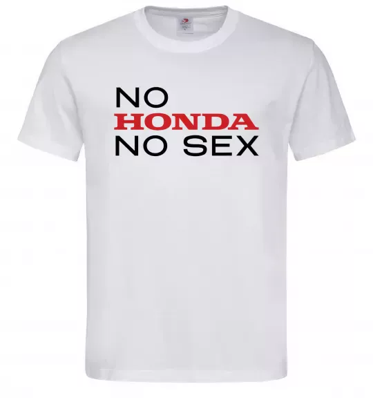 Мужская футболка No Honda. No Белый фото