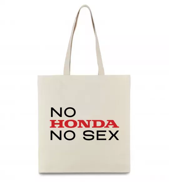 Эко-сумка No Honda. No Бежевый фото