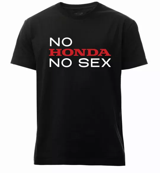 Чоловіча преміум футболка No Honda. No Чорний фото