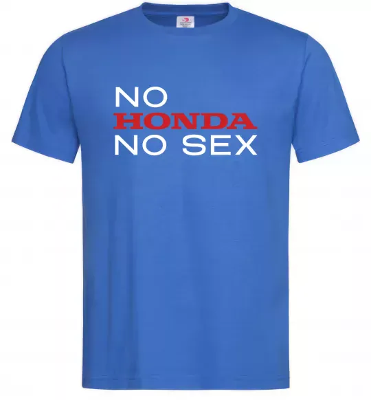 Мужская футболка No Honda. No Ярко-синий фото