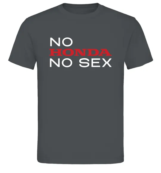 Мужская футболка No Honda. No Графит фото