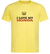 Мужская футболка I love my Honda Лимонный фото