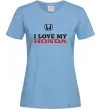 Женская футболка I love my Honda Голубой Женская футболка I love my Honda Голубой фото