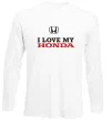 Лонгслив I love my Honda Белый фото
