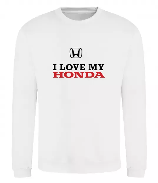 Свитшот I love my Honda Белый фото