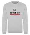 Свитшот I love my Honda Серый меланж фото