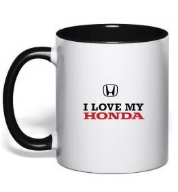 Чашка с цветной ручкой I love my Honda Чашка с цветной ручкой I love my Honda