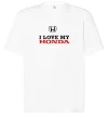 Футболка Оверсайз I love my Honda Белый фото