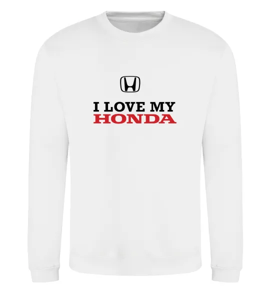 Свитшот I love my Honda Белый фото