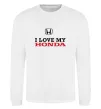 Свитшот I love my Honda Белый фото