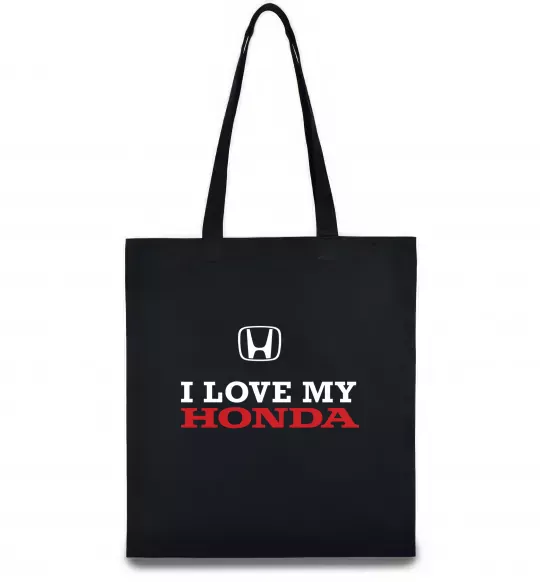 Эко-сумка I love my Honda Черный фото