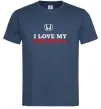 Мужская футболка I love my Honda Темно-синий фото