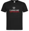 Мужская футболка I love my Honda Черный фото