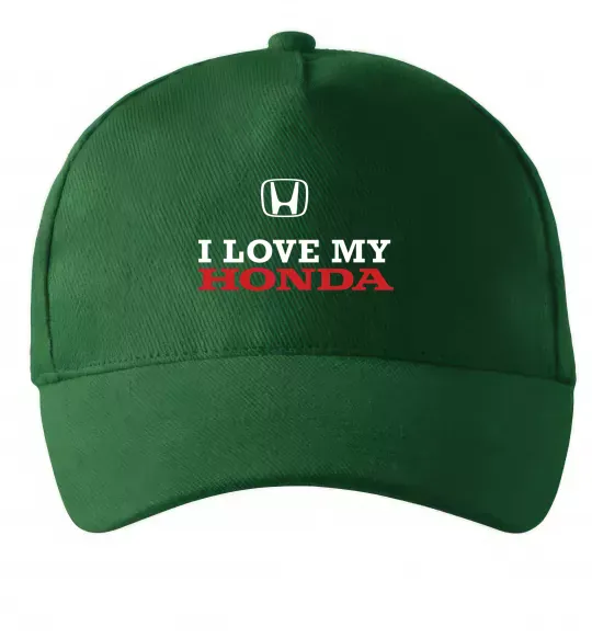 Кепка I love my Honda Темно-зеленый фото