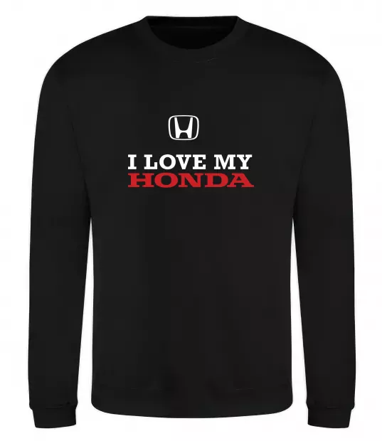 Свитшот I love my Honda Черный фото