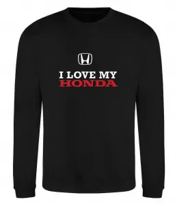 Свитшот I love my Honda Черный фото