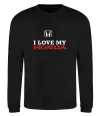 Свитшот I love my Honda Черный фото
