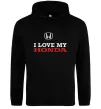 Чоловіча толстовка (худі) I love my Honda Чорний фото