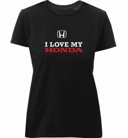 Жіноча преміум футболка I love my Honda