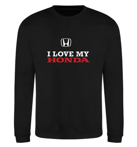 Свитшот I love my Honda Черный фото