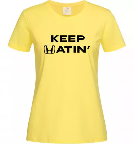 Женская футболка Keep Hatin` Лимонный фото