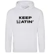 Мужская толстовка (худи) Keep Hatin` Серый меланж фото