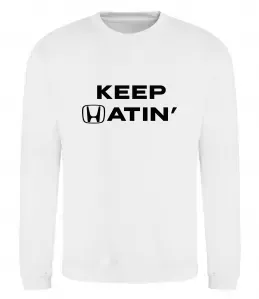 Свитшот Keep Hatin` Белый фото