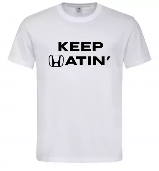 Чоловіча футболка Keep Hatin` Білий фото