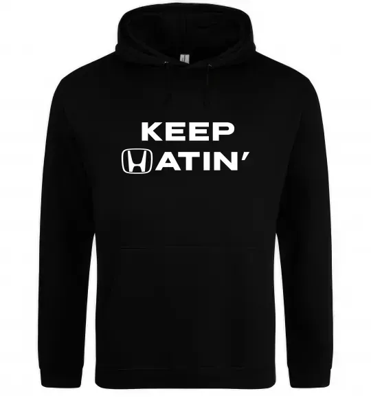 Мужская толстовка (худи) Keep Hatin` Черный фото