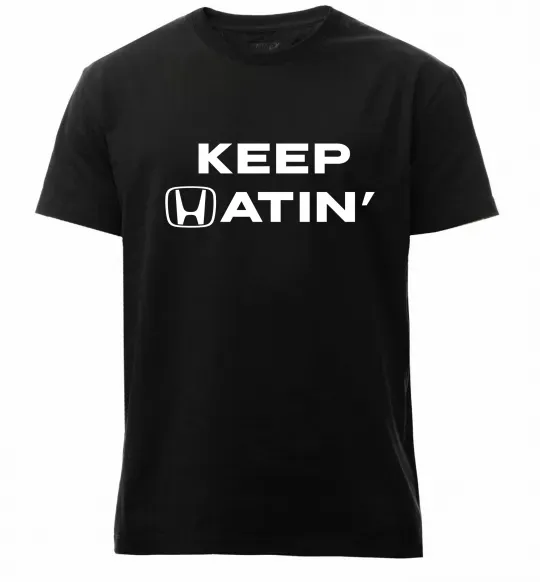 Мужская премиум футболка Keep Hatin` Черный фото