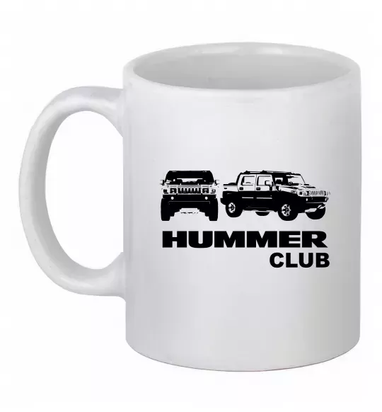 Чашка керамічна Hummer club Білий фото