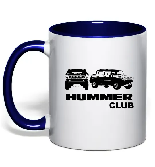 Чашка с цветной ручкой Hummer club Глубокий темно-синий фото
