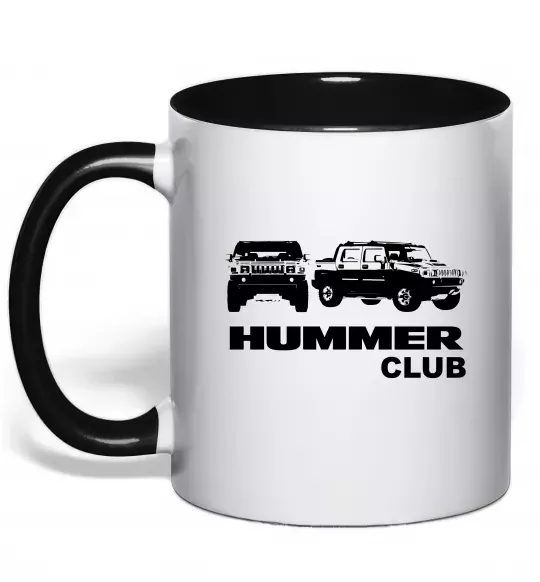 Чашка с цветной ручкой Hummer club Черный фото