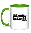 Чашка с цветной ручкой Hummer club Зеленый фото