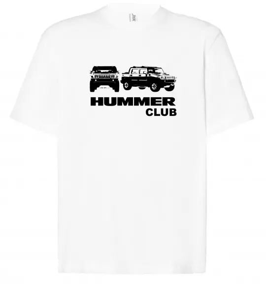 Футболка Оверсайз Hummer club Белый фото